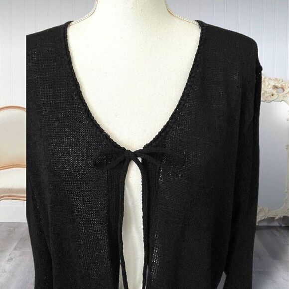 Lane Bryant Black Knit 3/4 Sleeve Cardigan Twinset Sweater Set Sz 18/20 **READ** - Picture 11 of 13